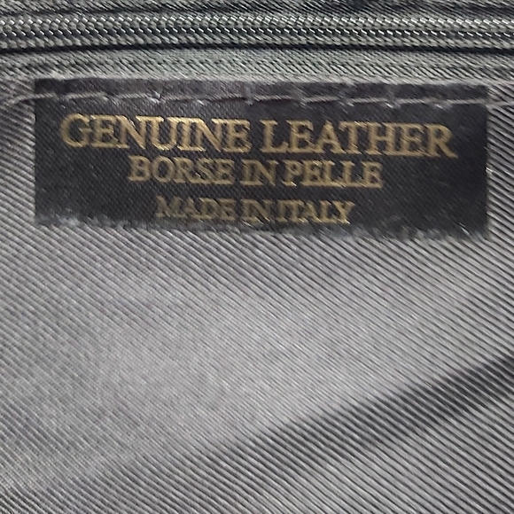 Borse in Pelle Italian Ostrich Leather Tote/Backpack Royal Blue and Tan - Picture 14 of 14